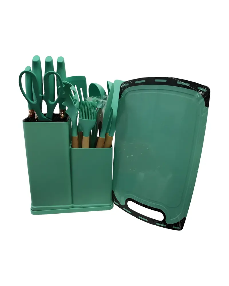Juego de cuchillos y utensilios con estuche y tabla, foto 1 de 3