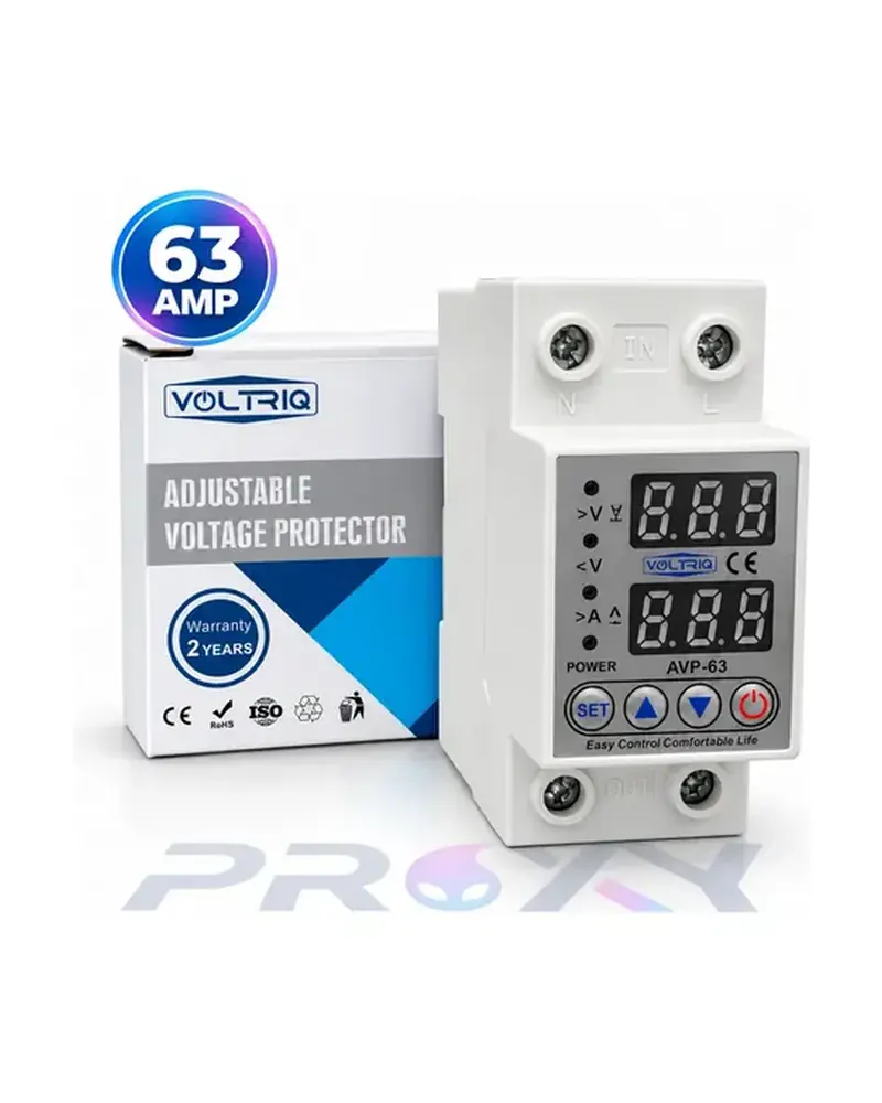 Protector de voltaje ajustable de riel DIN, 63 A, foto 1 de 4