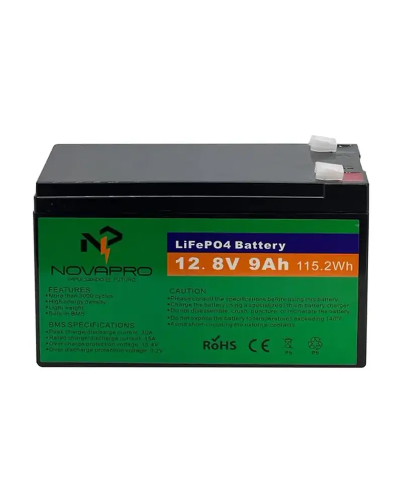 Batería de litio LiFePO4 de 12 V y 9 Ah para UPS, foto 1 de 2