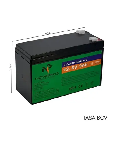 Batería de litio LiFePO4 de 12 V y 9 Ah para UPS, foto 2 de 2