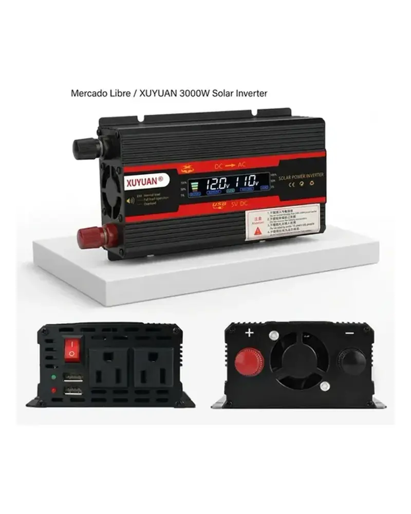 Inversor de corriente de 3.000 W, de 12 V o 24 V a 110 V, foto 1 de 4