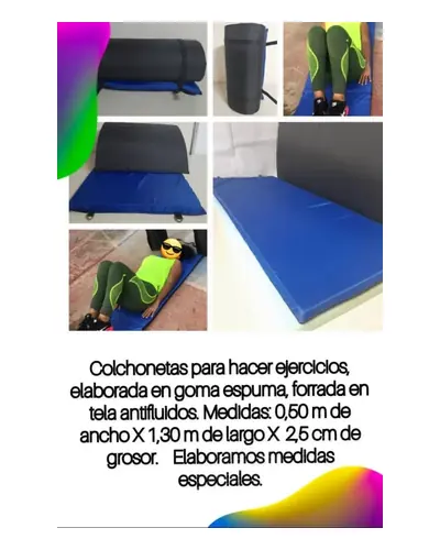 Colchoneta para ejercicio, azul marino
