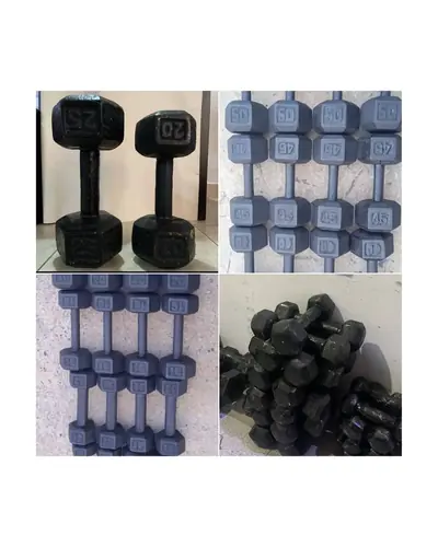 Pesa de mano para gimnasio, gris, foto 2 de 4