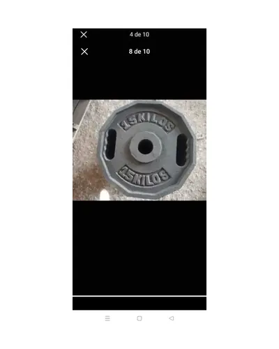Pesa de mano para gimnasio, gris, foto 4 de 4