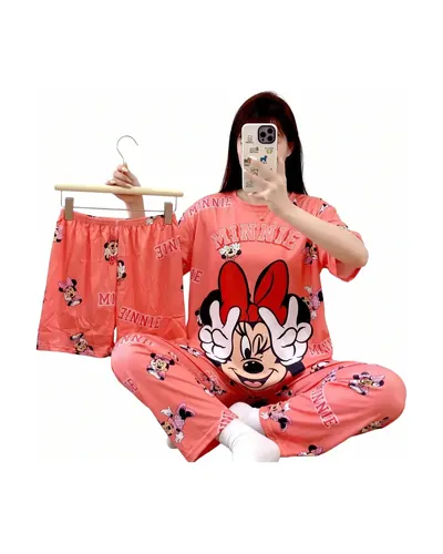 Pijama de dama 3 piezas en franela, foto 4 de 4