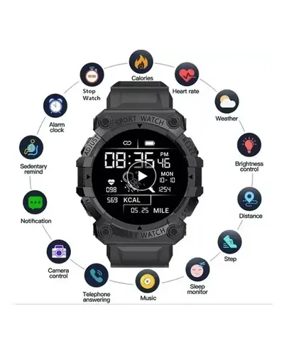 Reloj inteligente deportivo FD68 con Bluetooth, foto 2 de 3