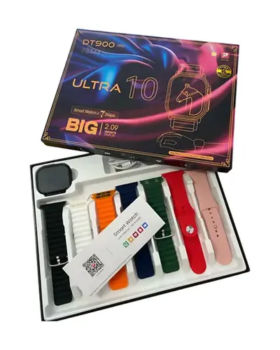 Reloj inteligente T900 Ultra 10 en combo 7 en 1 con correas, foto 2 de 2