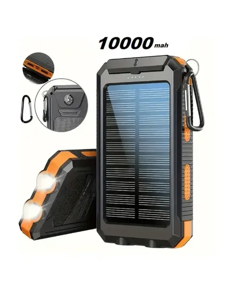 Power bank solar de 10.000 mAh resistente al agua, foto 1 de 4