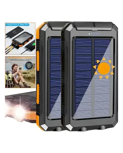 Power bank solar de 10.000 mAh resistente al agua, foto 2 de 4