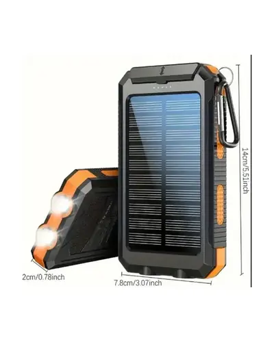 Power bank solar de 10.000 mAh resistente al agua, foto 3 de 4